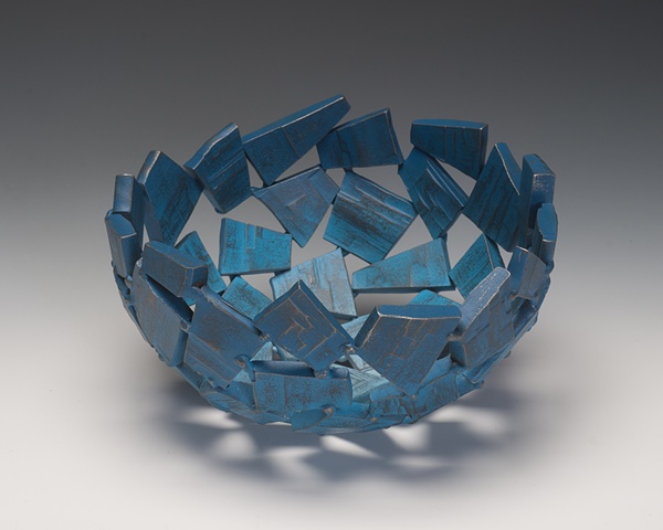 Deep blue Wabi Sabi bowl