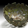 Deep green Wabi Sabi bowl