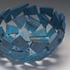 Deep blue Wabi Sabi bowl