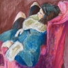 'Woman on couch'