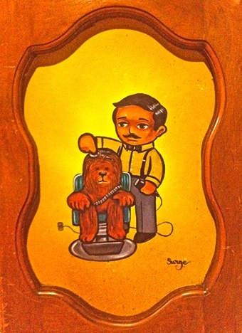 Chewbacca Getting A Haircut