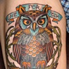 owl tattoo by Katie Davis