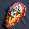 Painted maple coffin