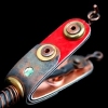 Red with aged copper and Abalone