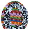 Rainbow Wreath with Off Centred Black and White Oval