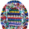 Psychedelic Blanket with Rainbow Wreath 