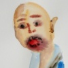 mouth in blue