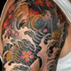 koi, water and cherryblossom