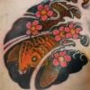 Koi and cherry blossoms chestpiece