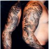 Tiger dragon koi peony