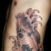 Koi and Lotus - Rib piece