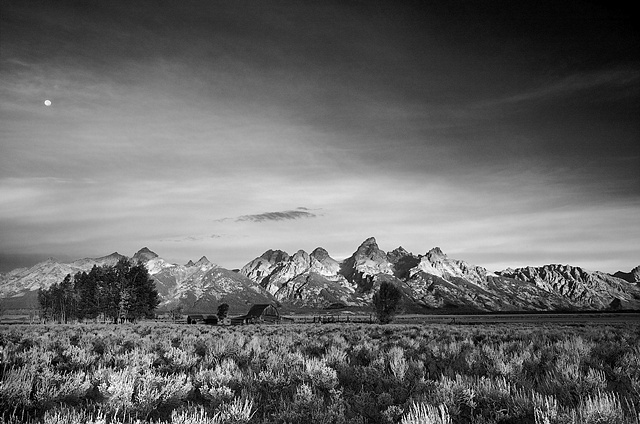 Moonset No. 1, Grand Tetons, Wyoming