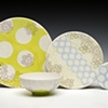 Dot Dot Floral Dinner Setting Unstacked