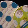 Paper Pattern Setting in Chartreuse and Turquoise (detail)