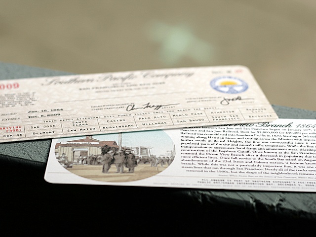Ticket given to participants once they arrived at the depot.