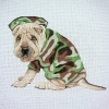 CUTE WRINKLE DOG HAND-PAINTED CANVAS