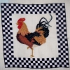 ROOSTER WITH CHECKERBORDER
