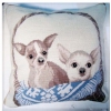 CHIHUAHUA IN A BASKET PILLOW