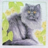 PERSIAN CAT HAND-PAINTED CANVAS
