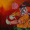 Junkie Clown Painting