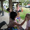 Shannon Painting at a Picnic