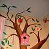 Riley's Room Detail with Custom Wooden Bird House