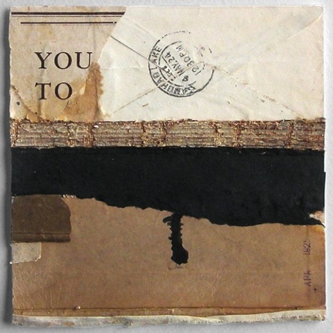 Crystal Neubauer Original OOAK Fine Art 12 x 12 Matted & Framed Collage Mixed Media: UTTERINGS A Wordless Prayer Series