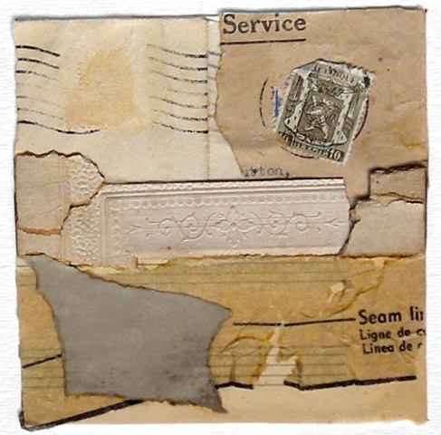 Original OOAK Fine Art 11 x 14 Matted & Framed Collage Mixed Media: UTTERINGS A Wordless Prayer Series