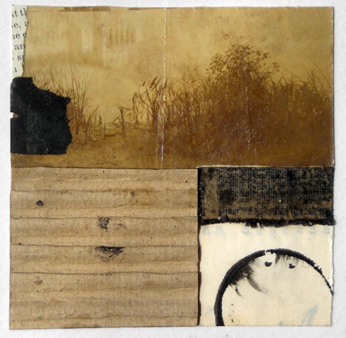 Crystal Neubauer Original OOAK Fine Art 11 x 14 Matted & Framed Collage Mixed Media: UTTERINGS A Wordless Prayer Series