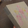 flower embroidered book