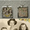 custom soldered necklaces by mama mash. your photos, fabrics, and add ons, her magic hands...prices start at $37