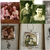 custom soldered necklaces by mama mash. your photos, fabrics, and add ons, her magic hands...prices start at $37