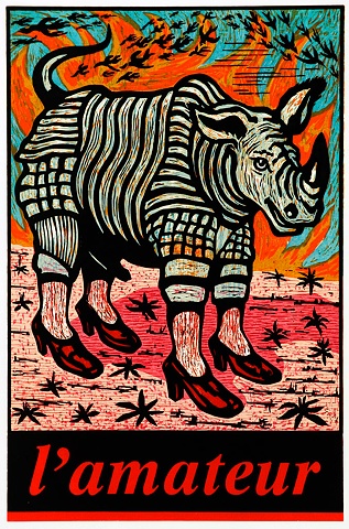 Rhino in Red Shoes like the Mad Meg