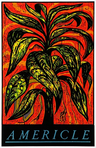Softly in Indiana in Bright Red, Yellow and Green-blue