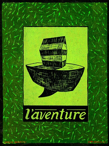 Small Adventure in Light Yellow and Dark Green with Arrows