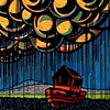 In the Western Land with Deep Blue and Yellow Orange with Red