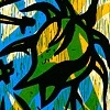 Smack-Smack in Yellow and Blue Upside Down