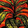 Softly in Indiana in Bright Red, Yellow and Green-blue