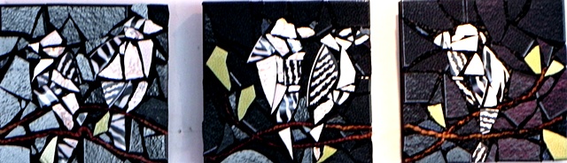 Sitting Pretty by Donna Lieberman  ~  Maplestone Gallery  ~  Contemporary Mosaic Art