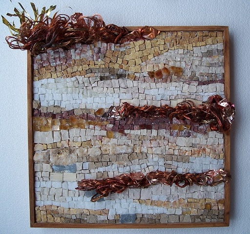Weeds At Sunset by Sophie Drouin  Maplestone Gallery  Contemporary Mosaic Art