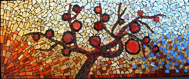 Maplestone Gallery ~ Contemporary Mosaic Art  ~ 'Dancing in the Light' by Cristina Ciloci