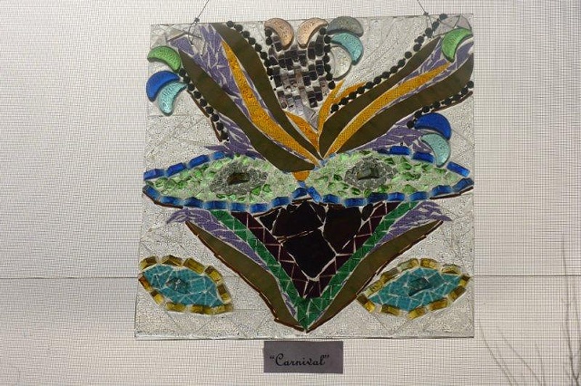 Carnival by Lynn Rowden ~   Maplestone Gallery  ~  Contemporary Mosaic Art