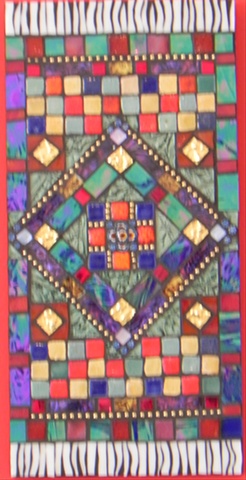 Blue Tapestry by Jean Loney  ~  Maplestone Gallery  ~  Contemporary Mosaic Art