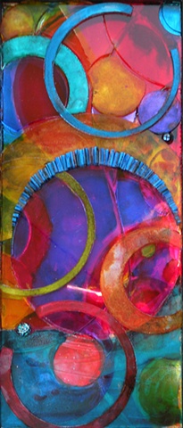 Will It Go Round by Pt Mitchell  ~  Maplestone Gallery  ~  Contemporary  Mosaic Art