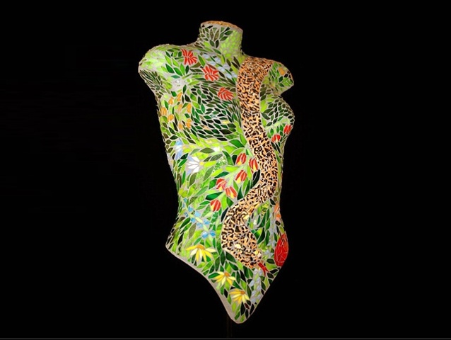 Maplestone Gallery  ~  Contemporary Mosaic Art  "Eden Rocks"  by Suzanne Steeves
