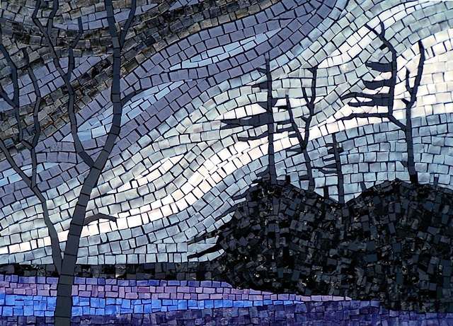 'Winter' by Terry Nicholls  ~  Maplestone Gallery  ~  Contemporary Mosaic Art