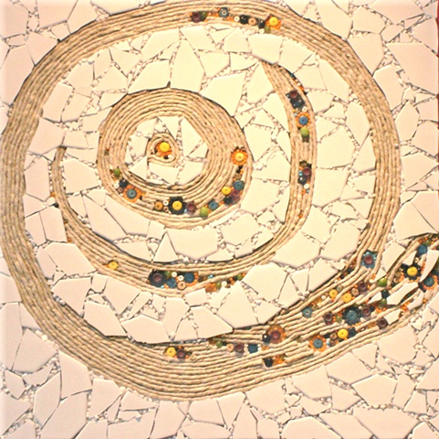 Maplestone Gallery  ~  Contemporary Mosaic Art  "Spiral"  by Donna Lieberman