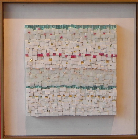 Whiteout by Marian Shaprio  ~  Maplestone Gallery  ~  Contemporary Mosaic Art