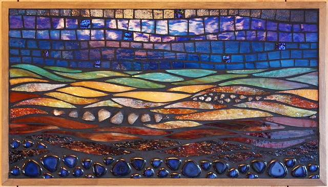 Midnight Beach by Jean Loney ~ Maplestone Gallery ~ Contemporary Mosaic Art