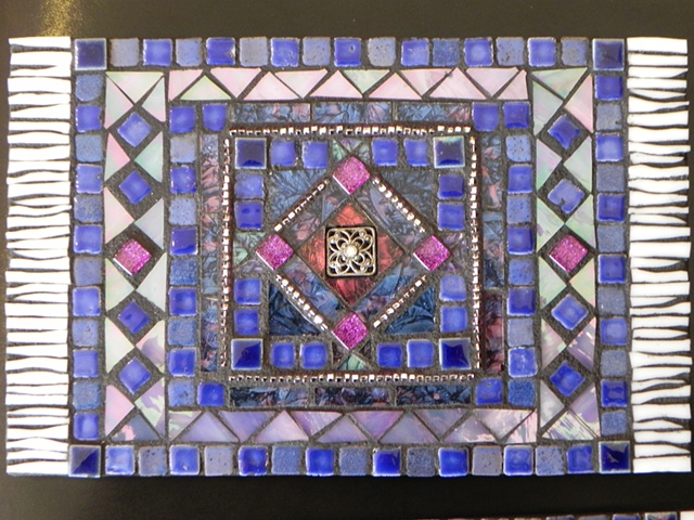 Purple Tapestry by Jean Loney  ~  Maplestone Gallery  ~  Contemporary Mosaic Art  ~  Mosaic Tapestry